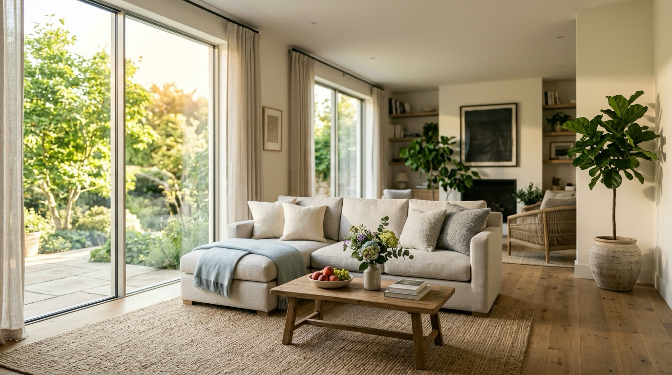 Cool, comfortable living room